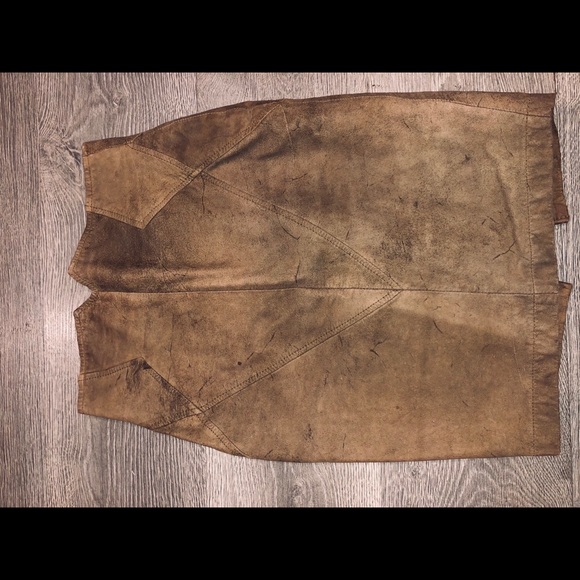 Leather vintage D'linea skirt - Picture 9 of 9